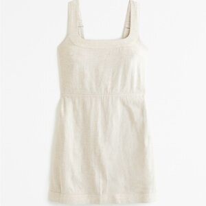 Abercrombie & Fitch Linen-Blend Wide Strap Mini Dress